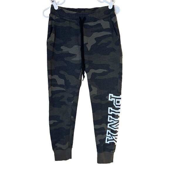Victoria's Secret PINK Camo Jogger Sweatpants with Logo Size Small #225 - Picture 1 of 9